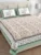 Exquisite print in peach on  premium cotton double  bedsheet and two pillow covers
