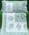 Exquisite floral print in brown on green premium cotton double bedsheet and two pillow covers