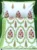 Exquisite moghul print in green and pink on white premium cotton double bedsheet and two pillow cover
