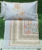 Exquisite floral print in orange on grey premium cotton double bedsheet and two pillow covers