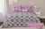 Exquisite moghul print in pink and grey on cotton double bedsheet and two pillow covers