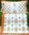 Exquisite floral print in orange and white premium cotton double bedsheet and two pillow coversc