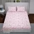 Christmas print in pink premium  twill cotton double bedsheet and two pillow covers