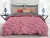 Exquisite print on pink  cotton double bedsheet and two pillow covers