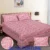 Exquisite print in pink and white  on premium cotton double bedsheet and two pillow covers