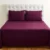 Pure cotton Satin plum coloured super double bedsheet and two pillow covers