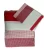 Elegant design in red and white on cotton handloom double bedsheet with two pillow covers