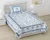 Elegant jaal print in blue on cream in pure premium cotton on single bedsheet with one pillow cover