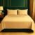 Pure cotton Satin khaki coloured super double bedsheet and two pillow covers