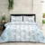 Exquisite print in shades of blue on double bedsheet and two pillow covers in premium cotton